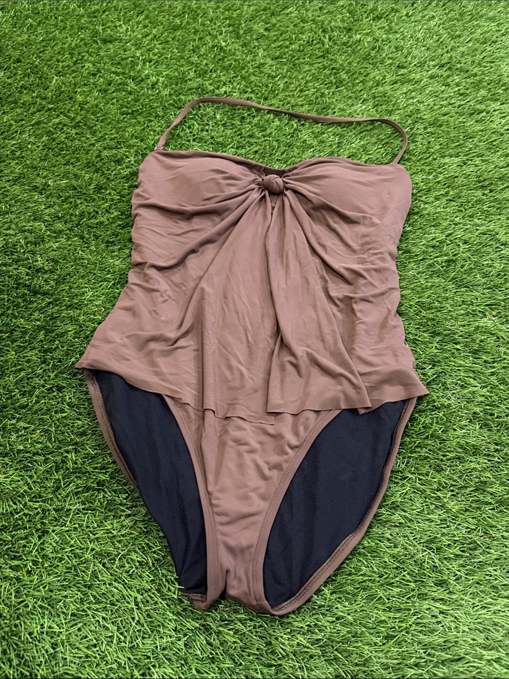 Ann Klein Halter/Strapless One Piece Swimsuit